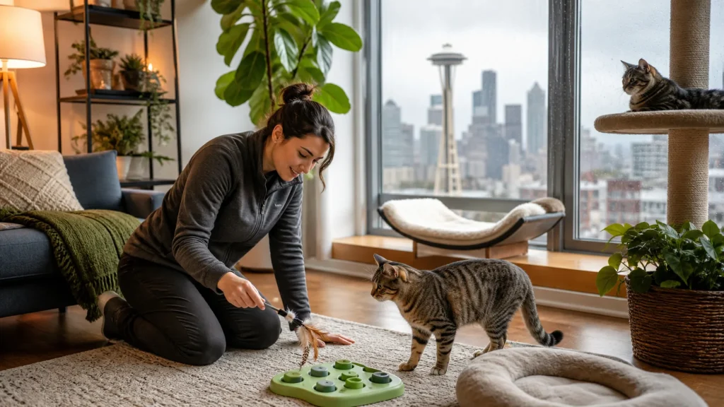 Enrichment-Focused Cat Visits in Seattle: Room-by-Room Care for Every Cat