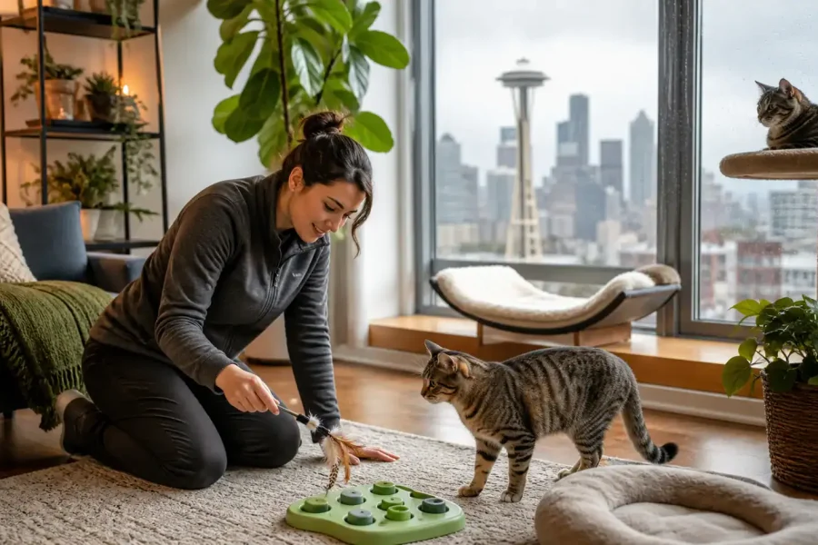 Enrichment-Focused Cat Visits in Seattle: Room-by-Room Care for Every Cat